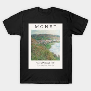 Claude Monet View of Vétheuil 1880 Exhibition Painting T-Shirt